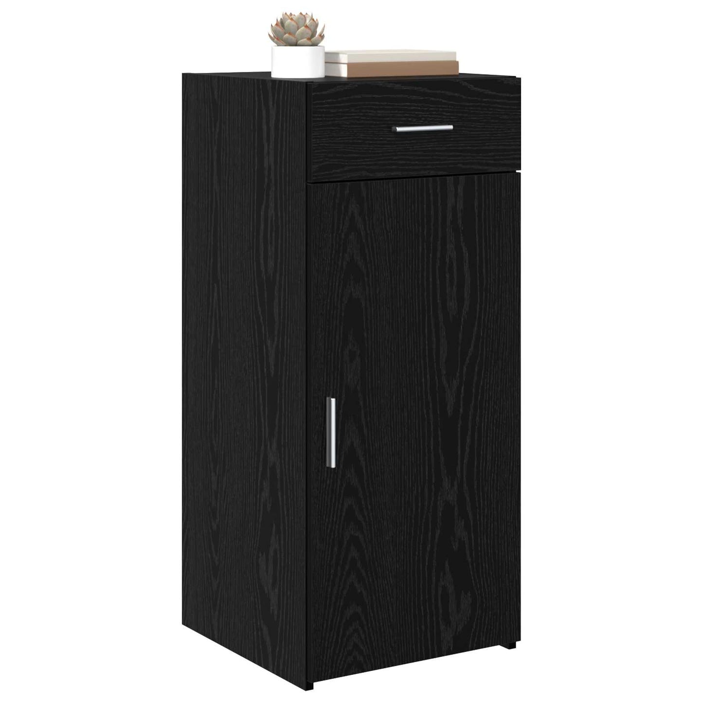 vidaXL Storage Cabinet Black Oak 40 x 42.5 x 93 cm Engineered Wood