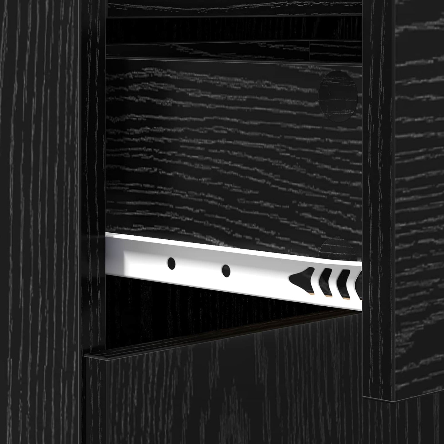 vidaXL Sideboard Black oak 45 x 42.5 x 93 cm Engineered Wood