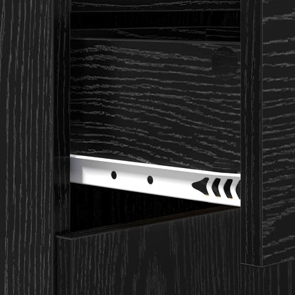 vidaXL Sideboard Black oak 45 x 42.5 x 93 cm Engineered Wood