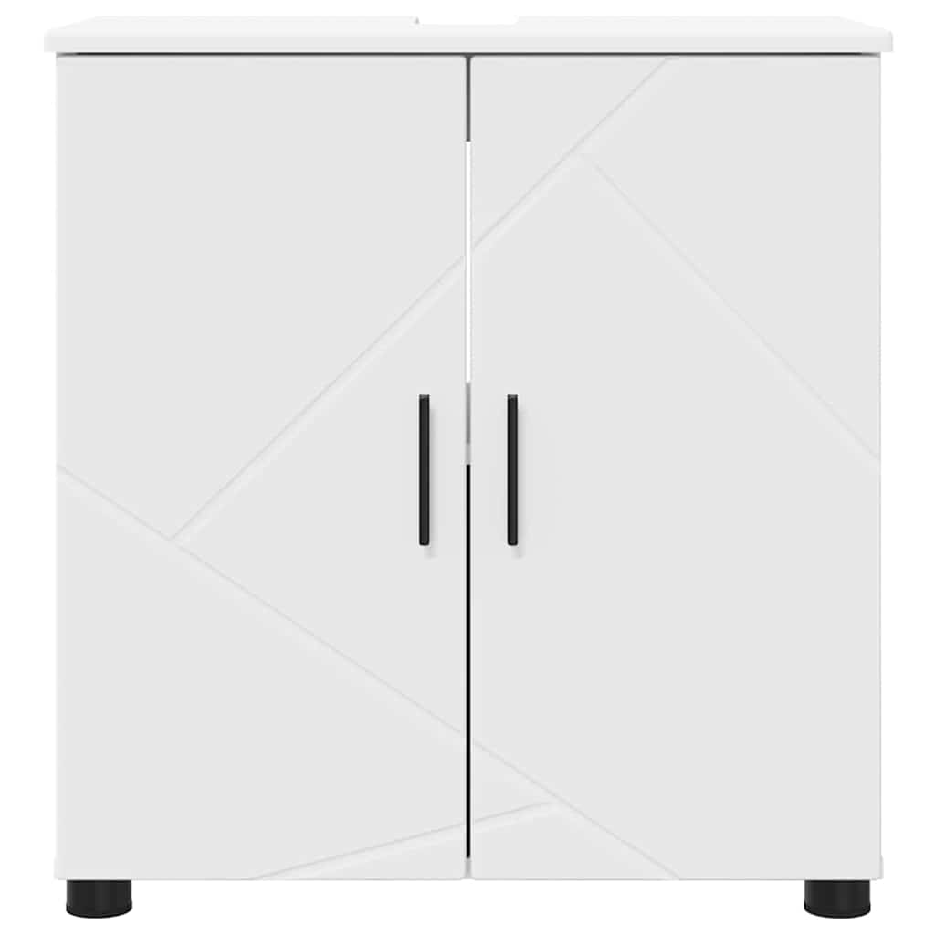 vidaXL Bathroom Cabinet White 61 x 35 x 64 cm Engineered wood & Metal
