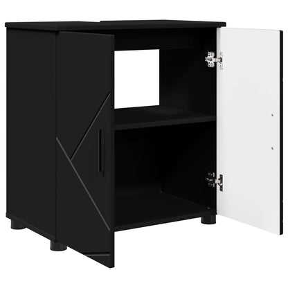 vidaXL Bathroom Cabinet Black 61 x 35 x 64 cm Engineered wood, Metal