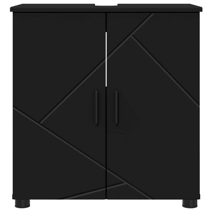 vidaXL Bathroom Cabinet Black 61 x 35 x 64 cm Engineered wood, Metal