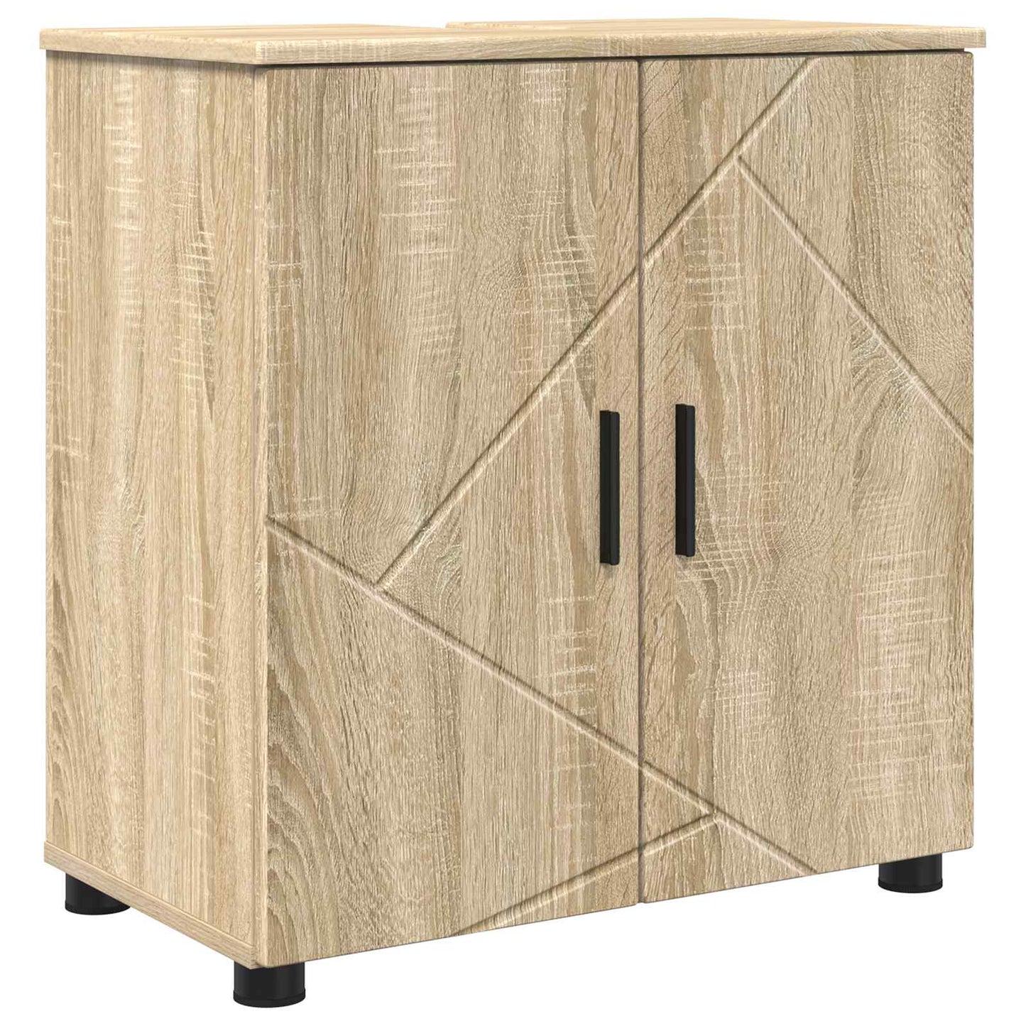 vidaXL Bathroom Cabinet with Storage Sonoma Oak 61 x 35 x 64 cm