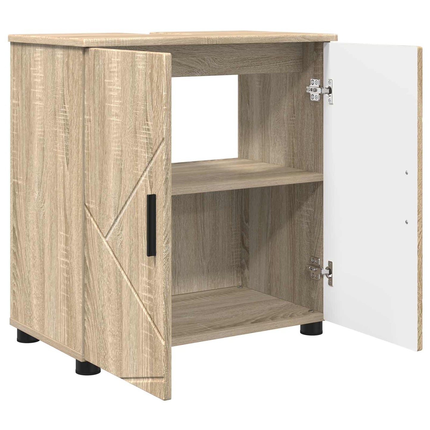 vidaXL Bathroom Cabinet with Storage Sonoma Oak 61 x 35 x 64 cm