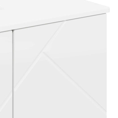 vidaXL Bathroom Cabinet with Storage High Gloss White 61 x 35 x 64 cm