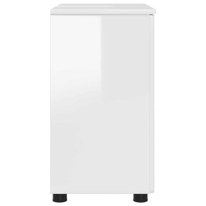 vidaXL Bathroom Cabinet with Storage High Gloss White 61 x 35 x 64 cm