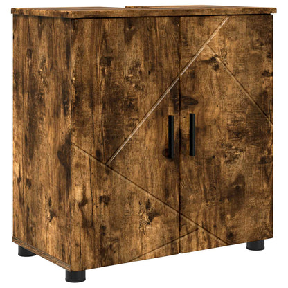 vidaXL Bathroom Cabinet Smoked Oak 61 x 35 x 64 cm