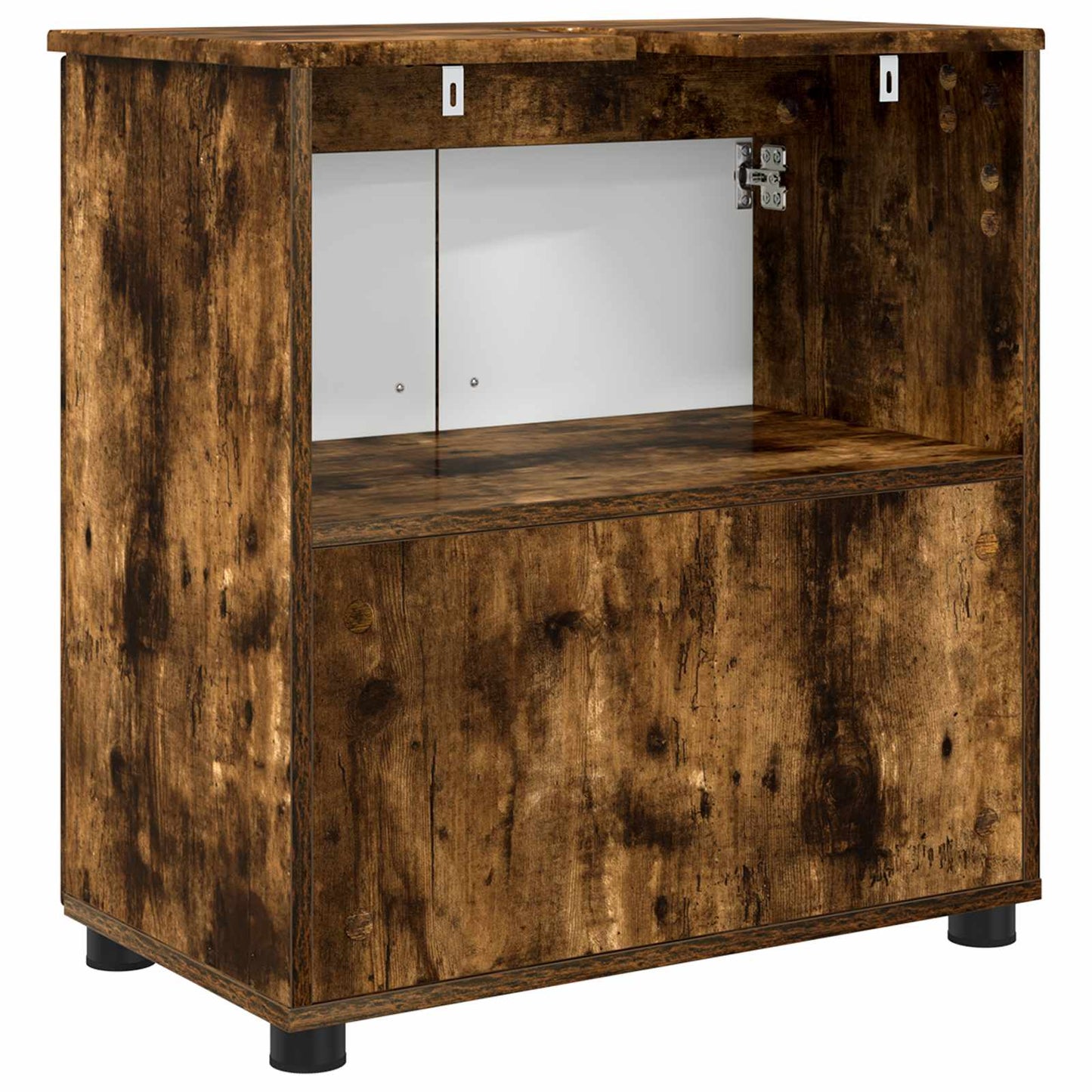 vidaXL Bathroom Cabinet Smoked Oak 61 x 35 x 64 cm