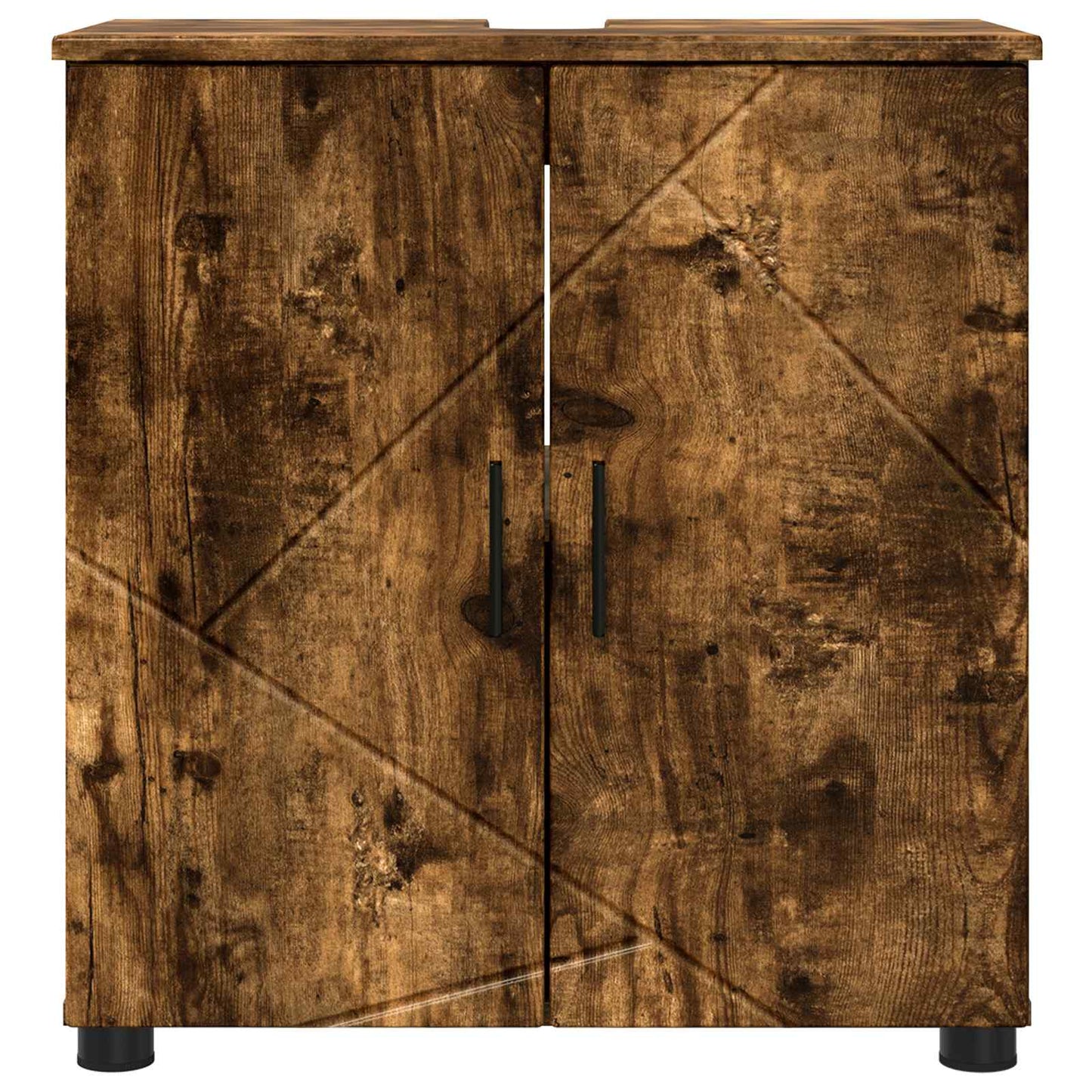 vidaXL Bathroom Cabinet with Storage Smoked Oak 61 x 35 x 64 cm