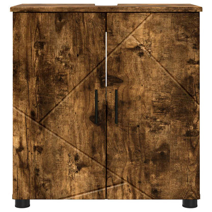 vidaXL Bathroom Cabinet Smoked Oak 61 x 35 x 64 cm