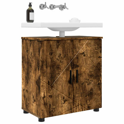 vidaXL Bathroom Cabinet with Storage Smoked Oak 61 x 35 x 64 cm