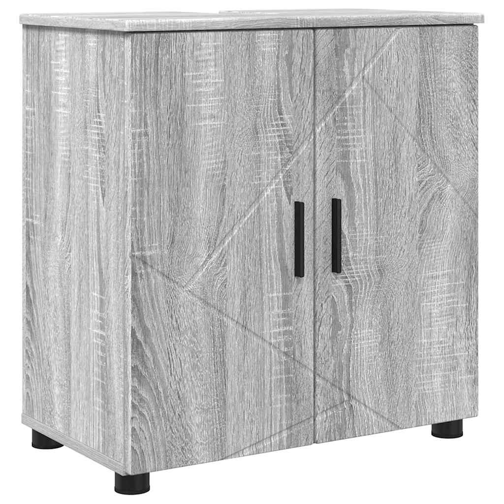 vidaXL Bathroom Cabinet with Storage Grey Sonoma 61 x 35 x 64 cm