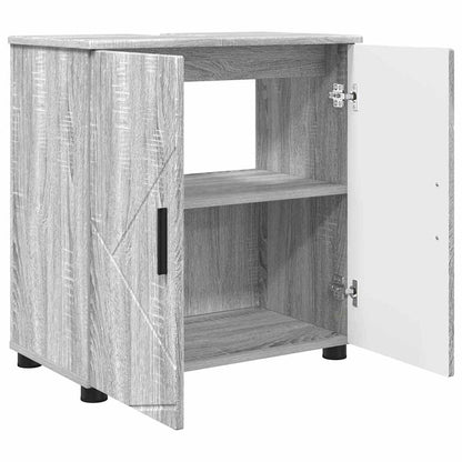vidaXL Bathroom Cabinet with Storage Grey Sonoma 61 x 35 x 64 cm