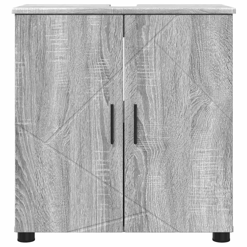 vidaXL Bathroom Cabinet with Storage Grey Sonoma 61 x 35 x 64 cm