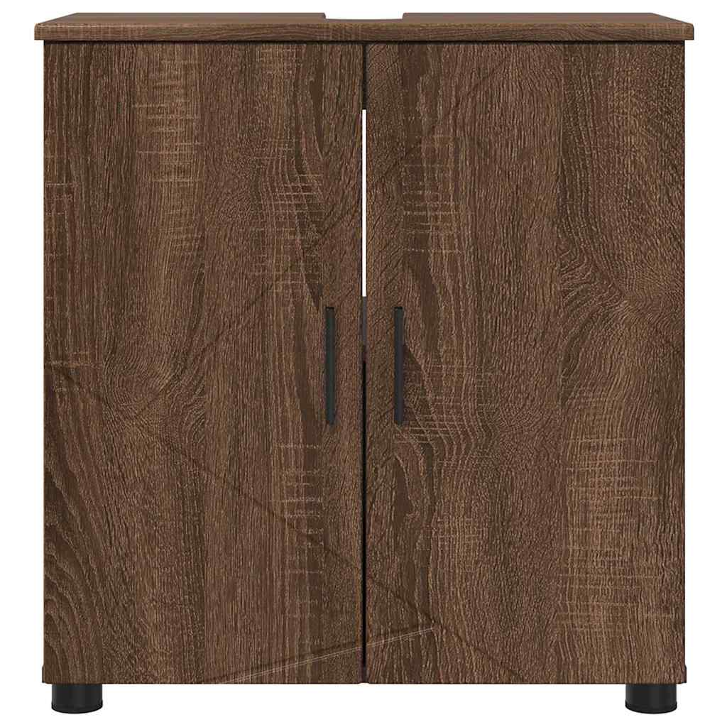 vidaXL Bathroom Cabinet with Storage Brown Oak 61 x 35 x 64 cm