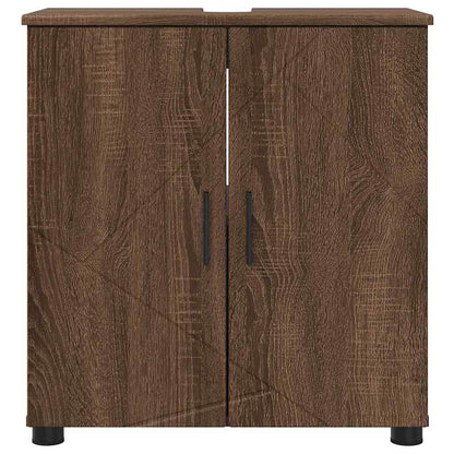 vidaXL Bathroom Cabinet with Storage Brown Oak 61 x 35 x 64 cm