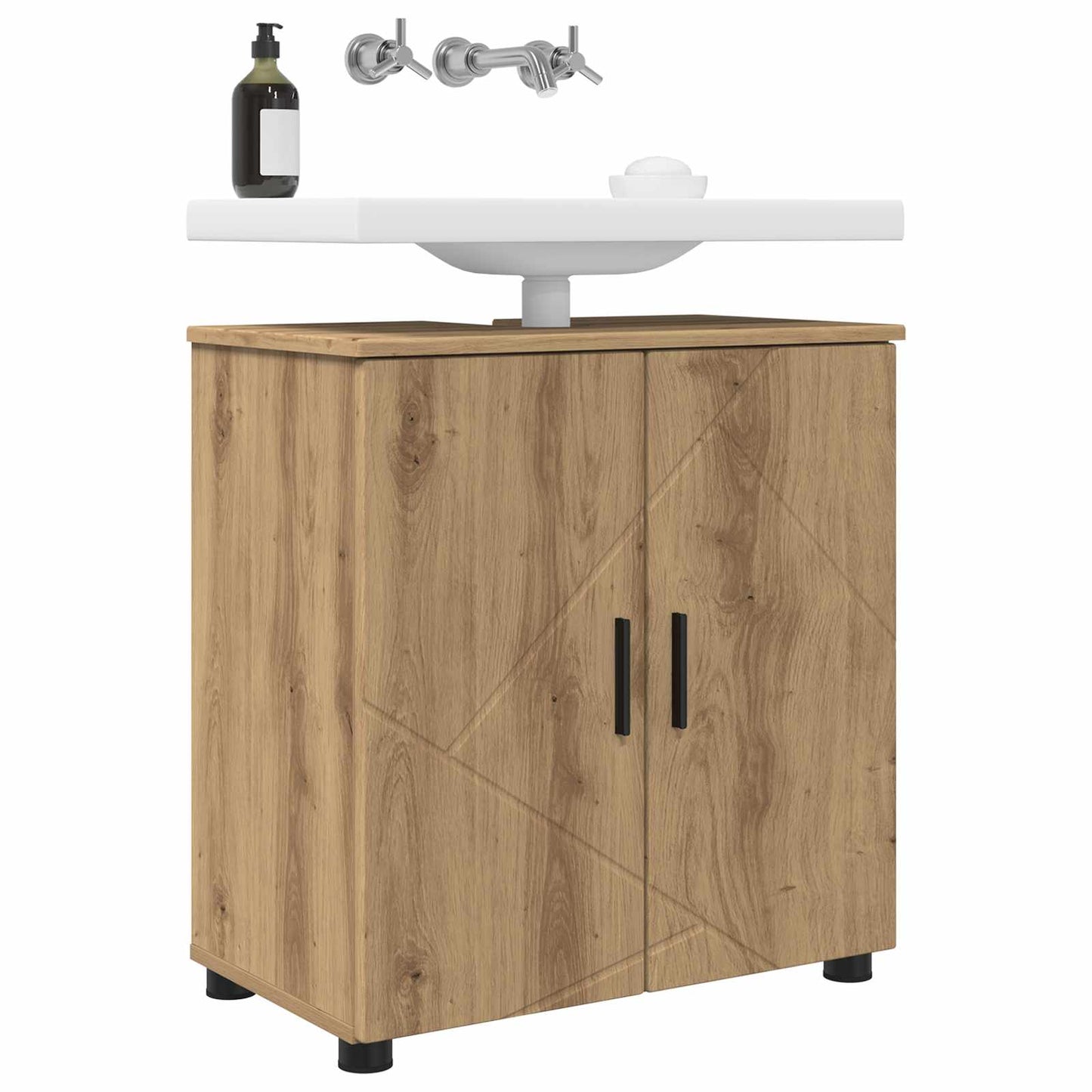 vidaXL Bathroom Cabinet with Storage Artisan Oak 61 x 35 x 64 cm