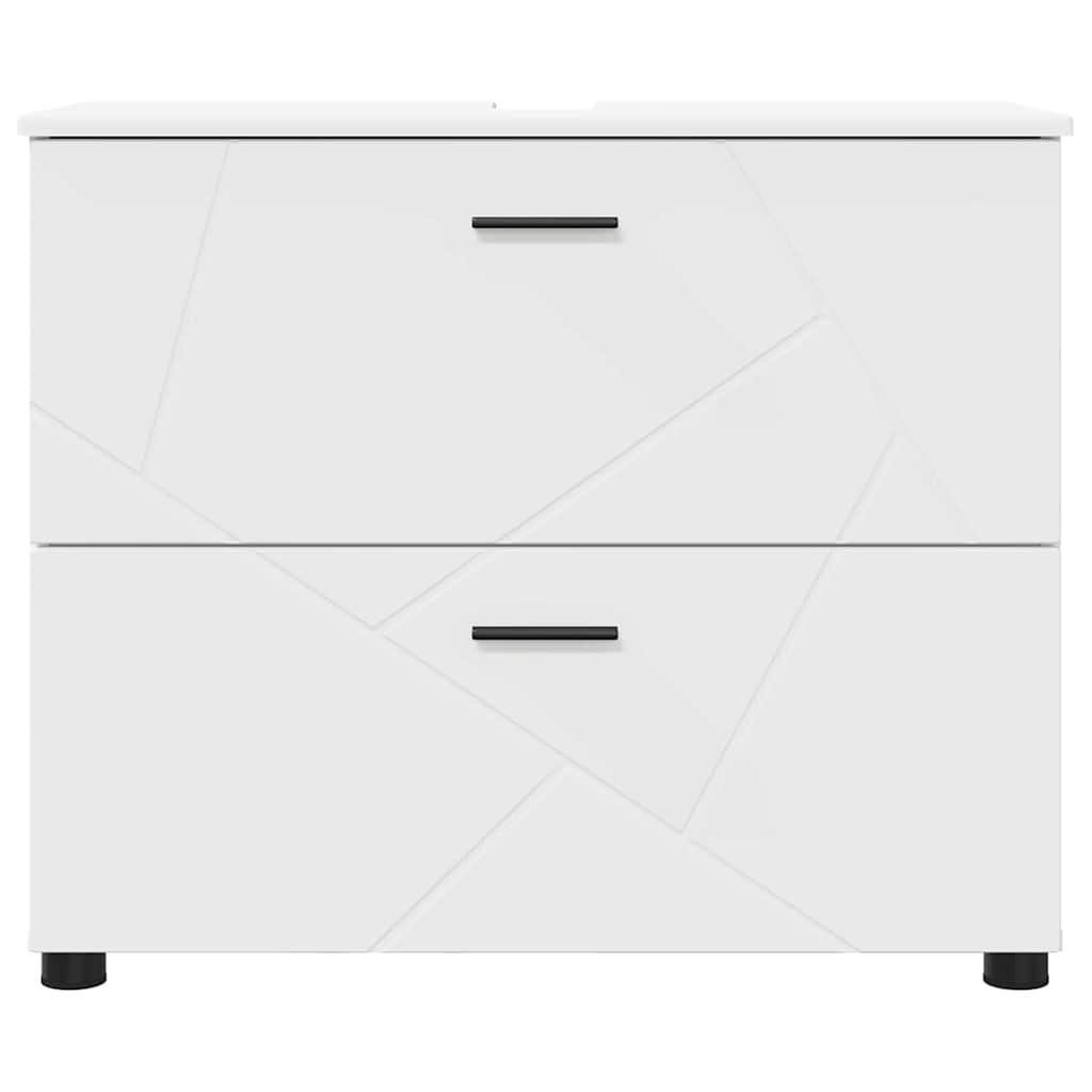 vidaXL Bathroom Cabinet with Drawer with Door White 76.5 x 35 x 64 cm