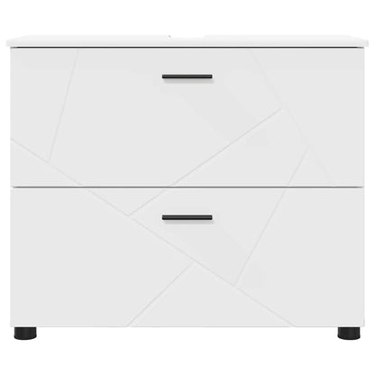vidaXL Bathroom Cabinet with Drawer with Door White 76.5 x 35 x 64 cm