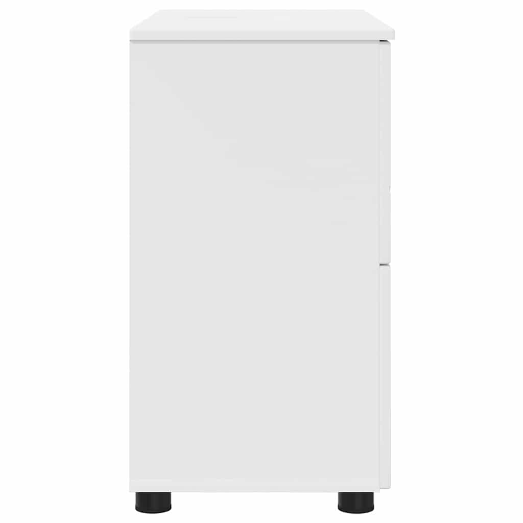 vidaXL Bathroom Cabinet with Drawer with Door White 76.5 x 35 x 64 cm