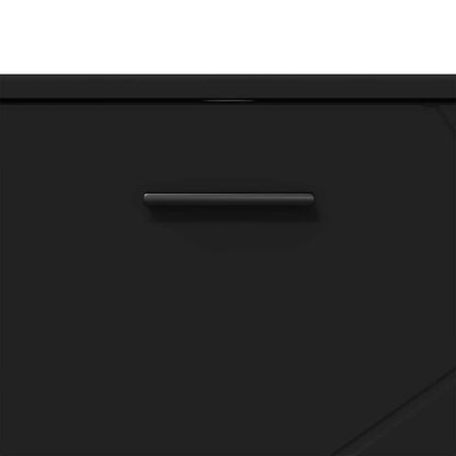 vidaXL Bathroom Cabinet with Drawer with Door Black 76.5 x 35 x 64 cm