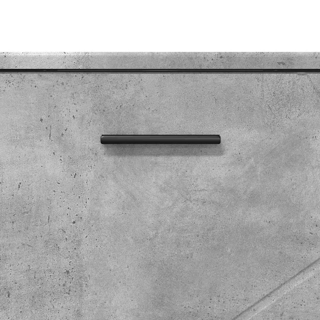 vidaXL Bathroom Cabinet with Drawer Concrete Grey 76.5 x 35 x 64 cm