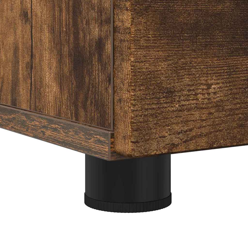 vidaXL Bathroom Cabinet with Drawer Smoked Oak 76.5 x 35 x 64 cm