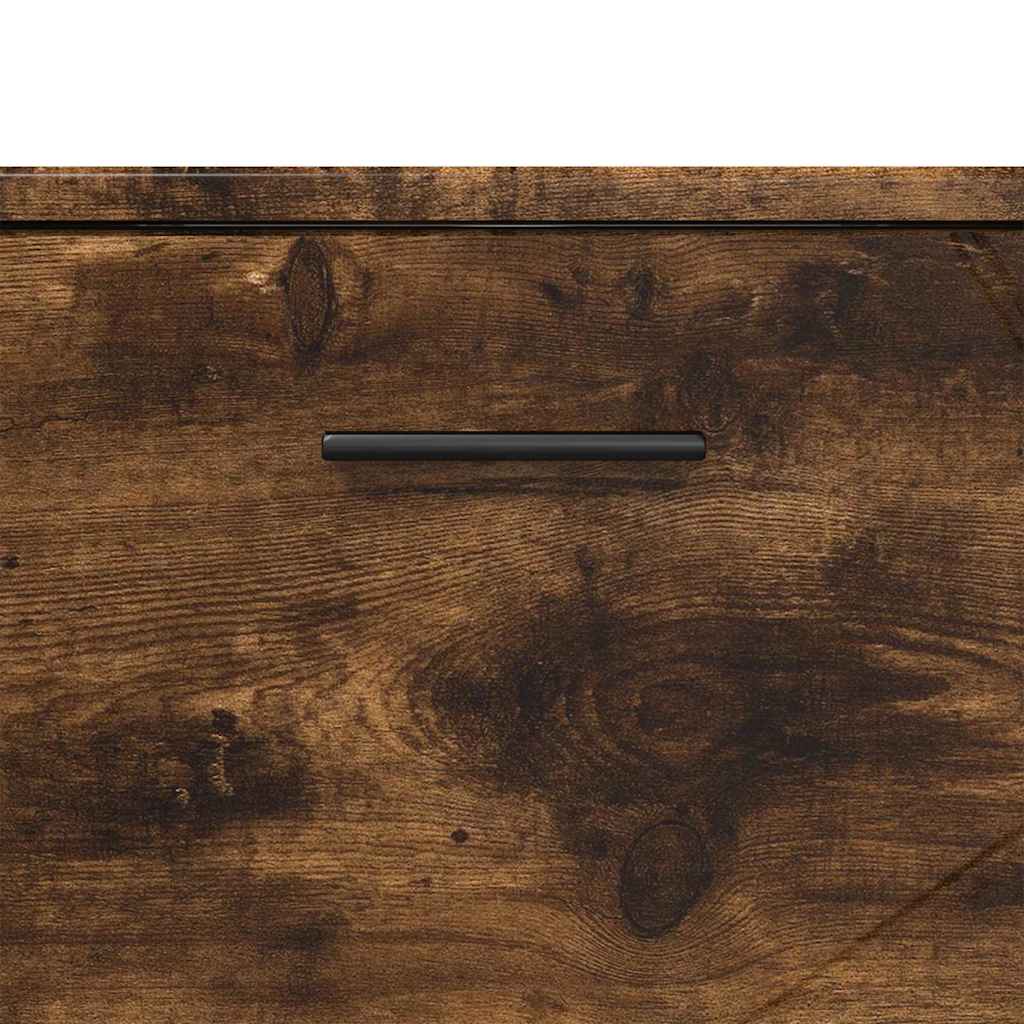 vidaXL Bathroom Cabinet with Drawer Smoked Oak 76.5 x 35 x 64 cm