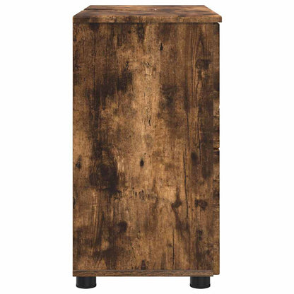 vidaXL Bathroom Cabinet with Drawer Smoked Oak 76.5 x 35 x 64 cm