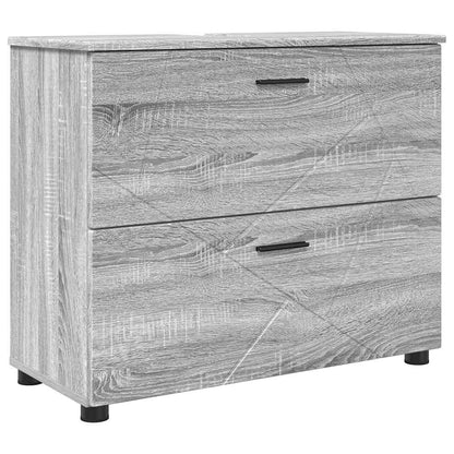 vidaXL Bathroom Cabinet with Drawer Grey Sonoma 76.5 x 35 x 64 cm