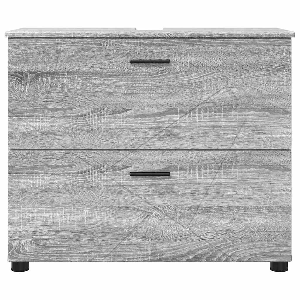 vidaXL Bathroom Cabinet with Drawer Grey Sonoma 76.5 x 35 x 64 cm