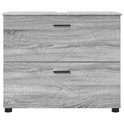 vidaXL Bathroom Cabinet with Drawer Grey Sonoma 76.5 x 35 x 64 cm