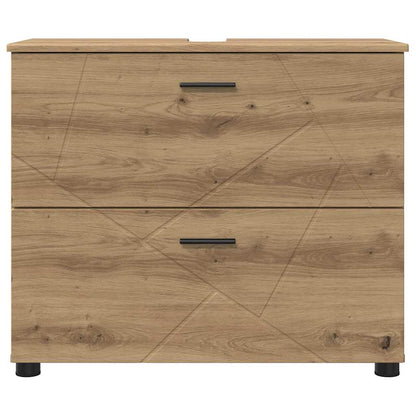 vidaXL Bathroom Cabinet with Drawer Artisan Oak 76.5 x 35 x 64 cm