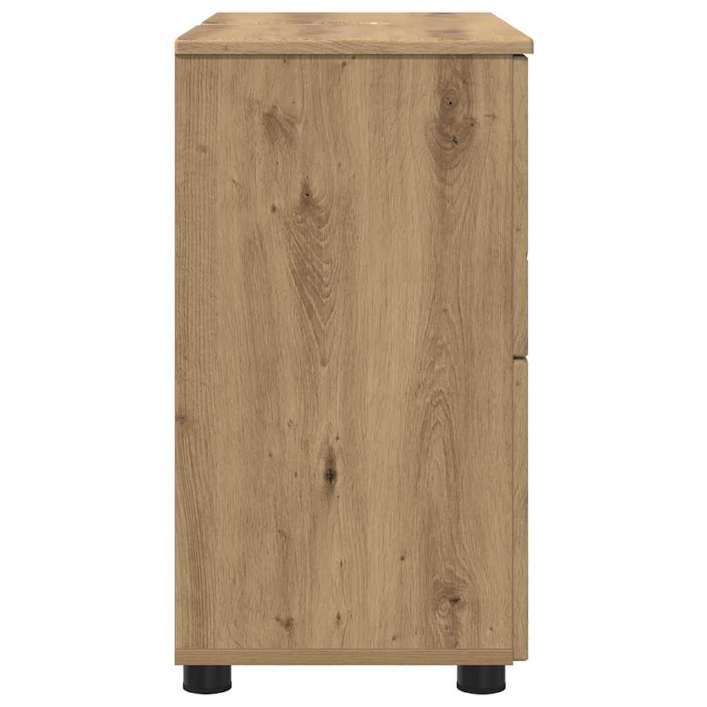 vidaXL Bathroom Cabinet with Drawer Artisan Oak 76.5 x 35 x 64 cm