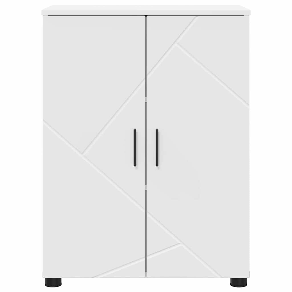 vidaXL Bathroom Cabinet White 60 x 35 x 80 cm Engineered wood & Metal