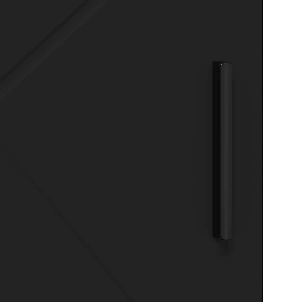 vidaXL Bathroom Cabinet Black 60 x 35 x 80 cm Engineered wood & Metal