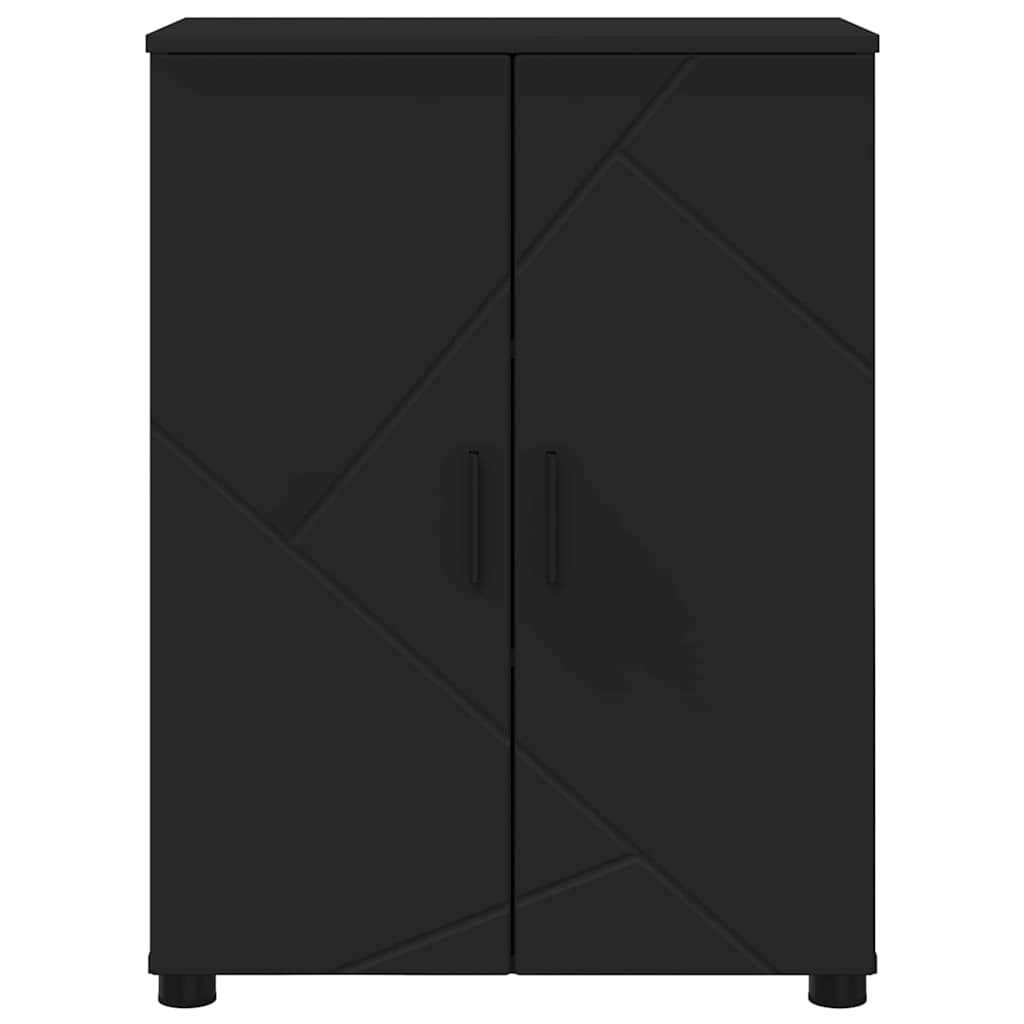 vidaXL Bathroom Cabinet Black 60 x 35 x 80 cm Engineered wood & Metal