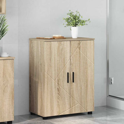 vidaXL Bathroom Cabinet with Storage Sonoma Oak 60 x 35 x 80 cm
