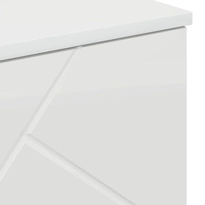 vidaXL Bathroom Cabinet with Storage High Gloss White 60 x 35 x 80 cm
