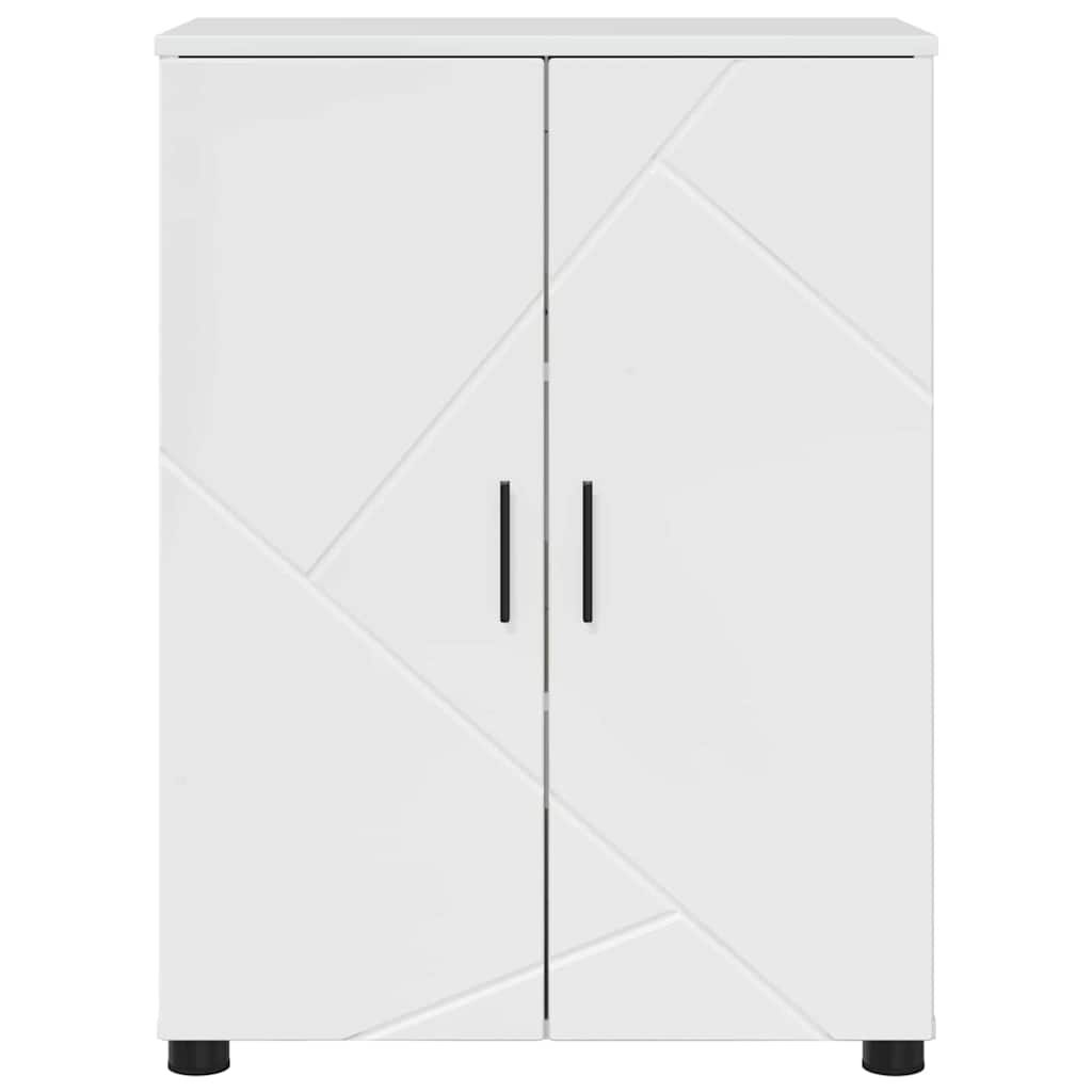 vidaXL Bathroom Cabinet with Storage High Gloss White 60 x 35 x 80 cm
