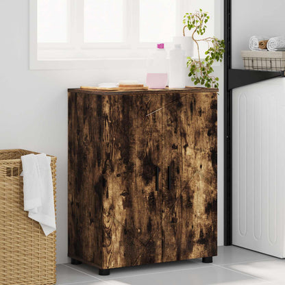 vidaXL Bathroom Cabinet Smoked Oak 60 x 35 x 80 cm