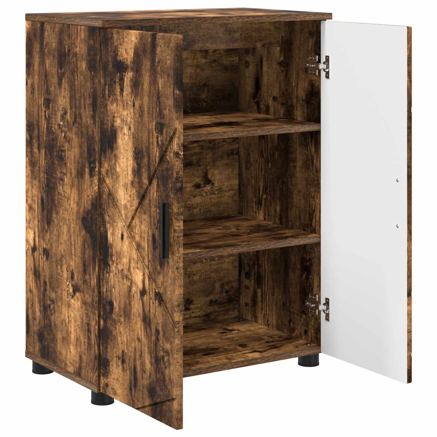 vidaXL Bathroom Cabinet Smoked Oak 60 x 35 x 80 cm