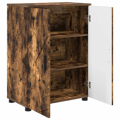 vidaXL Bathroom Cabinet Smoked Oak 60 x 35 x 80 cm