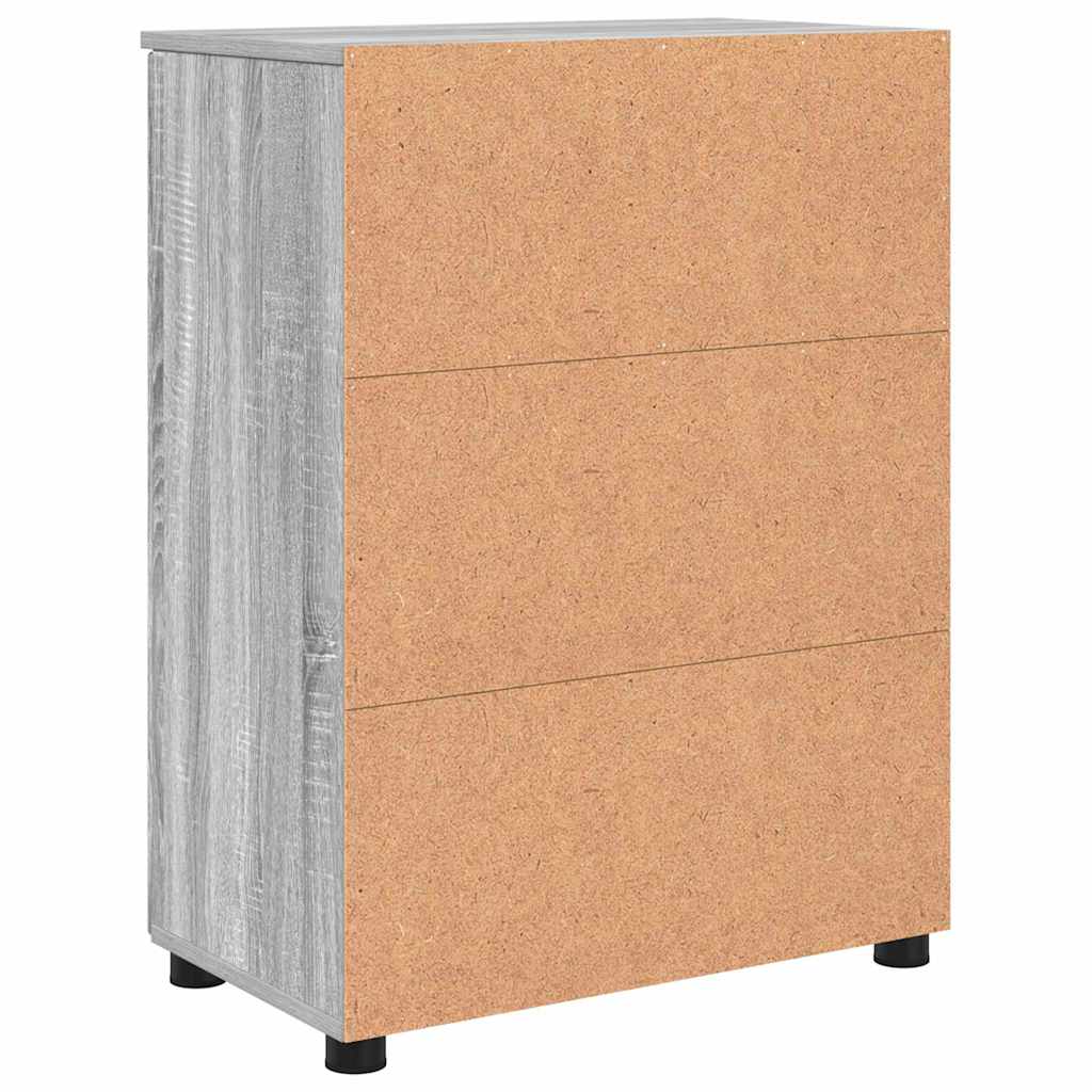 vidaXL Bathroom Cabinet with Storage Grey Sonoma 60 x 35 x 80 cm
