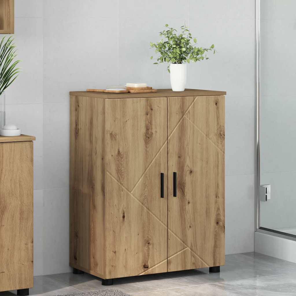 vidaXL Bathroom Cabinet with Storage Artisan Oak 60 x 35 x 80 cm