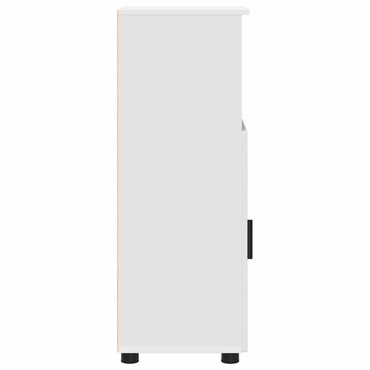 vidaXL Bathroom Cabinet White 30 x 35 x 95 cm Engineered wood & Metal