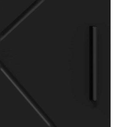 vidaXL Bathroom Cabinet Black 30 x 35 x 95 cm Engineered wood & Metal