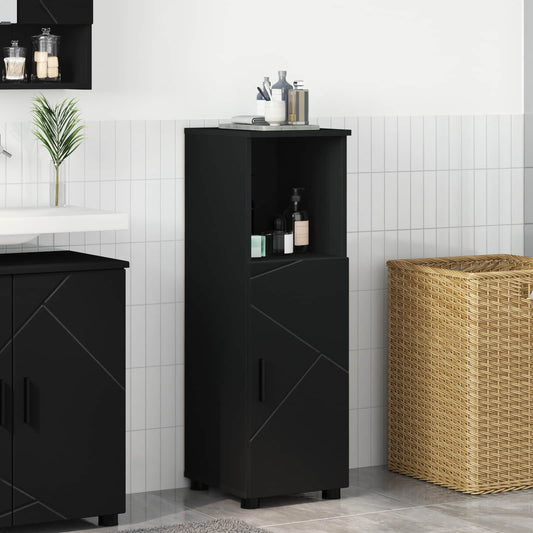 vidaXL Bathroom Cabinet Black 30 x 35 x 95 cm Engineered wood, Metal