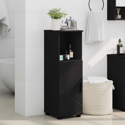 vidaXL Bathroom Cabinet Black 30 x 35 x 95 cm Engineered wood, Metal