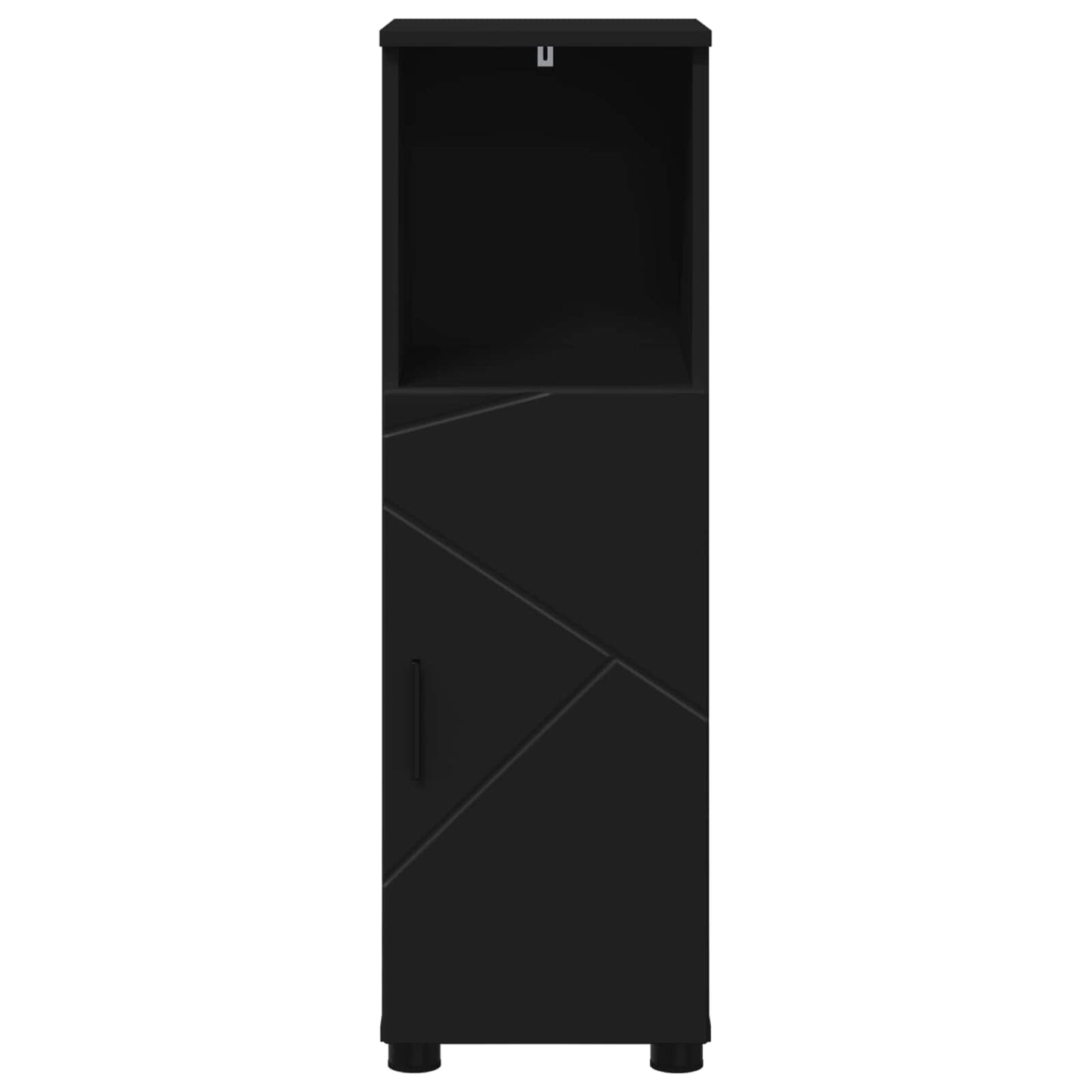 vidaXL Bathroom Cabinet Black 30 x 35 x 95 cm Engineered wood & Metal